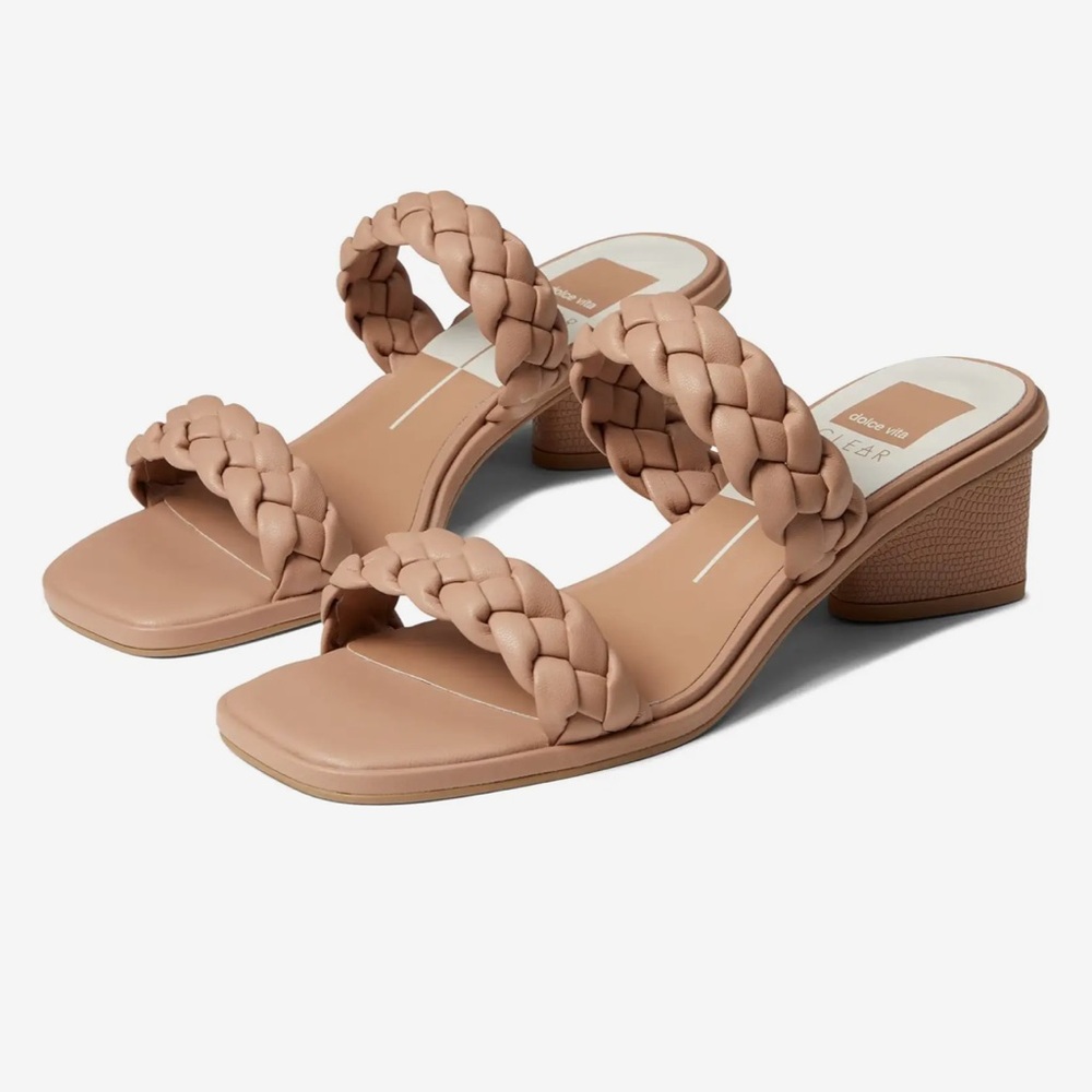 DOLCE VITA SIZE 7 NUDE2 INCH SANDAL HEEL